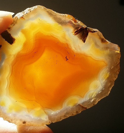 agate gemstone slice natural colour ethical source