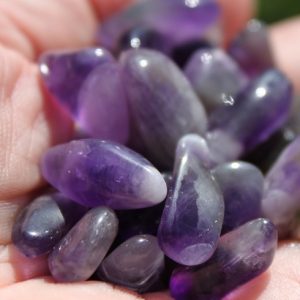 amethyst violet purple pebblestones ethically sourced