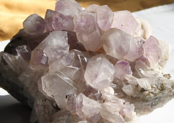lilac amethyst quartz sceptre cluster ethical source