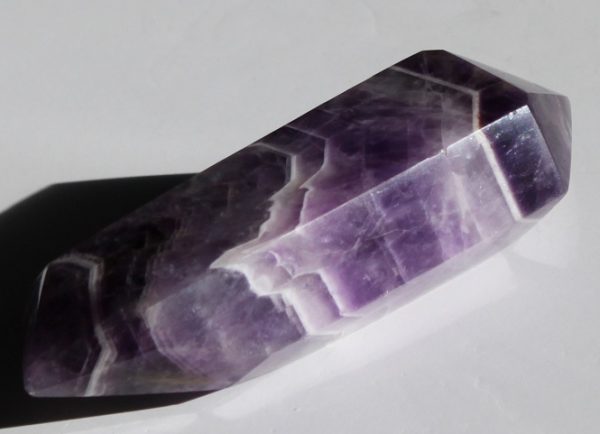 chevron amethyst polished double terminated wand crystal ethical source