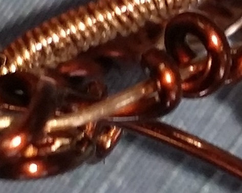 copper wire wrap gemstone pendant