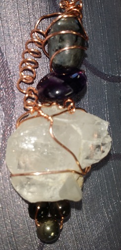 copper 99 pure gemstone pendant