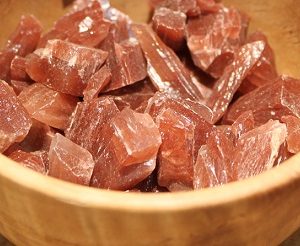 red calcite chips
