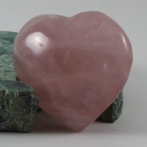 dark pink rose quartz heart ethical source