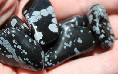 Snowflake obsidian tumblestones
